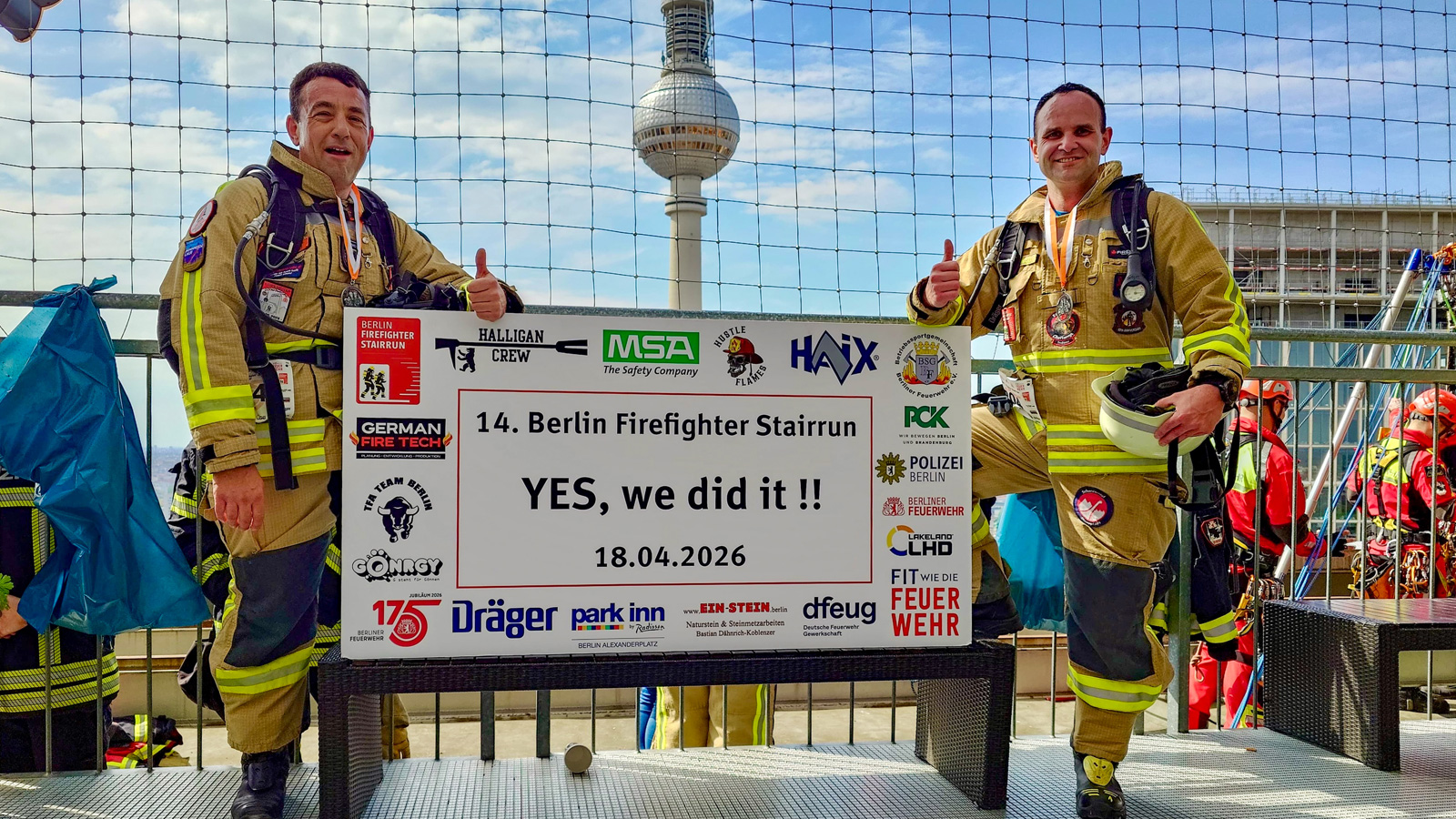 An die Grenzen und darüber hinaus: Northeimer Feuerwehrsportler stellen sich extremem Treppenlauf